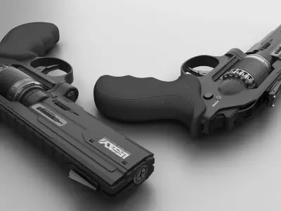 ASTRA - Concept of futuristic handgun with shape of revolver 3D model