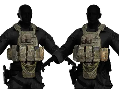 ADA M4 556 POUCH Low-poly 3D model