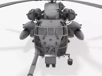 Realistic 3d model of CH-53E Super Stallion US Marines Low-poly 3D model