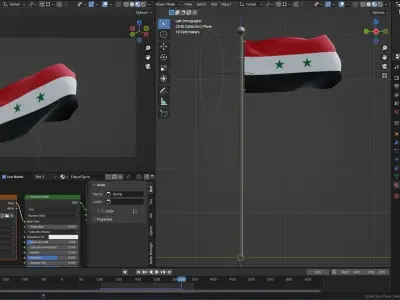 Animated Syria Flags 3D model