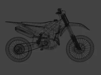 Honda CR250F Low-poly 3D model