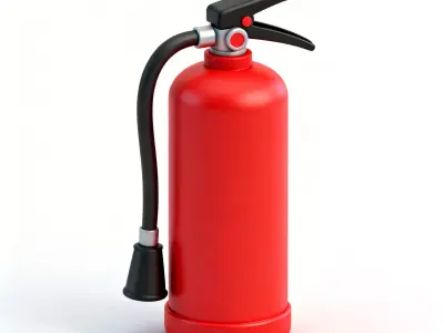 Stylized Red Fire Extinguisher 3D Model 3D Model Low-poly 3D model