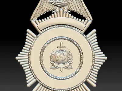 BADGE with eagle 3D print model