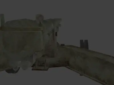 M1918 155mm GPF French Artillery Low-poly 3D model