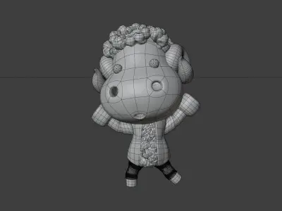 Cute Sheep 3D Illustration 3D model get