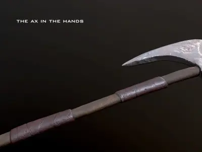 Axe for game Free low-poly 3D model