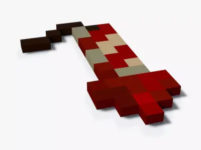 Minecraft Rocket Low-poly 3D model