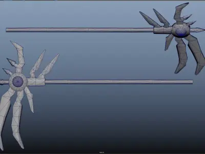 Fantasy Scythe Low-poly 3D model purchase
