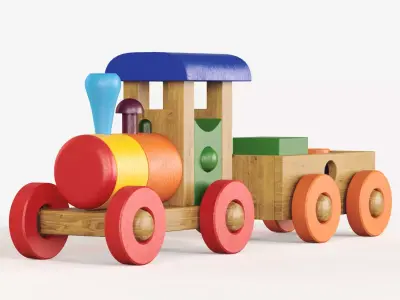 Toy Train Set 3D model