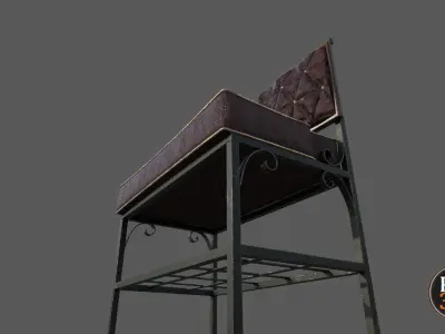 Wrought iron sofa Version 1 Low-poly 3D model