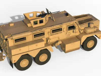 Cougar 6x6 MRAP 3D model by citizensnip