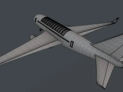 Electric Hybrid Aircraft 3D model shop