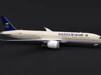Saudi Arabian Airlines plane  3D model