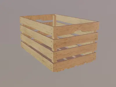 Crate wooden 3D model buy