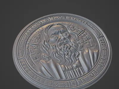 Galileo Galilei Medallion 3D print model purchase