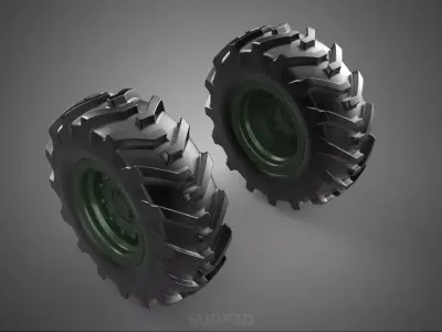 APC IFV AIFV MRAP TANK ARMY MILITARY TIRE TYRE WHEEL RIM VEHICLE 3D model