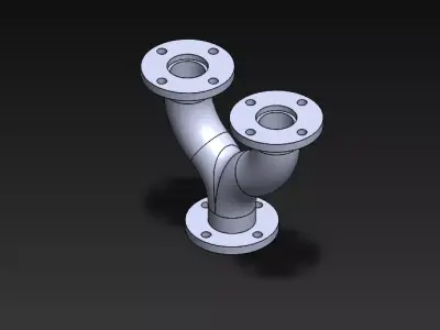Y pipe 3D model