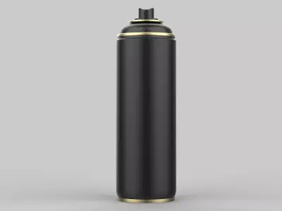 Blank aluminum spray can Aerosol Spray Can Metal Bottle 3D model