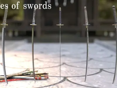 YamatoSword  Low-poly 3D model