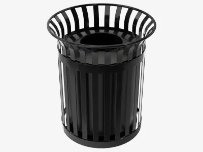 Plaza Trash Can 3D model