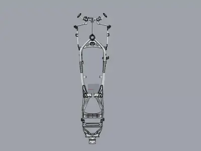 HONDA VTR850RR V3 ELECTRIC SUPERCHARGED WITH SUBFRAME 3D model