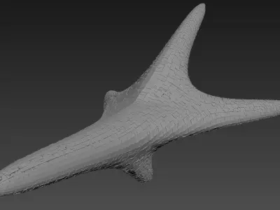 Abstract Sci-Fi Greeble Alien Spaceship 1 3D model