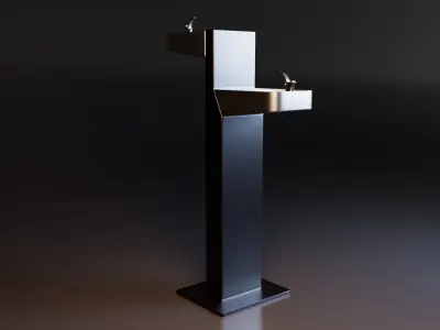 Drinking Fountain Low-poly 3D model purchase