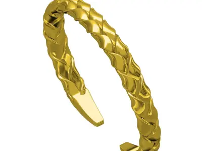 Antique Knot Style Wist Bangle Bracelet 3D print model