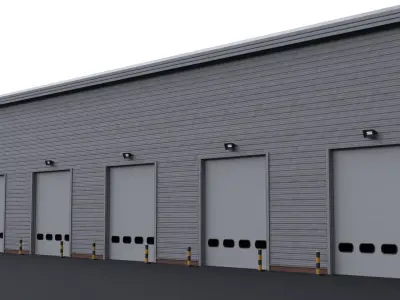 Warehouse 8 Low-poly 3D model