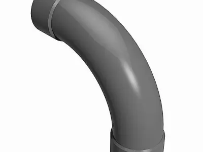 PVC Bends 90 Degrees - Socket Ends Free 3D model