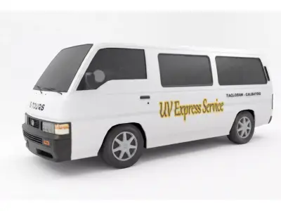Philippine UV Express Van Low Poly 3D Model Low-poly 3D model