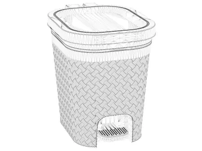 Hard Plastic Bin 3D model
