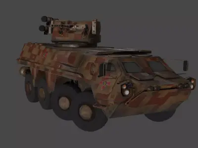 BTR 4 APC 4 UKR Low-poly 3D model