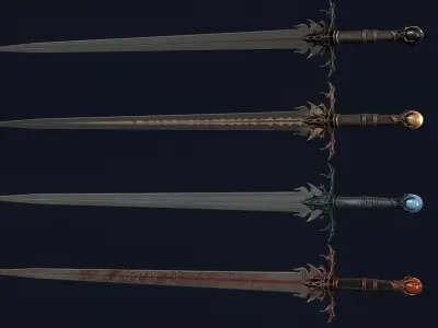 Dark Sword 5 Low-poly 3D model