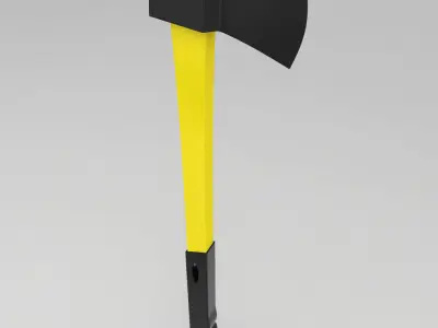 Wood chopping splitting axe 3d model 3D model