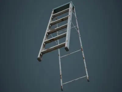 Step Ladder 5B Low-poly 3D model