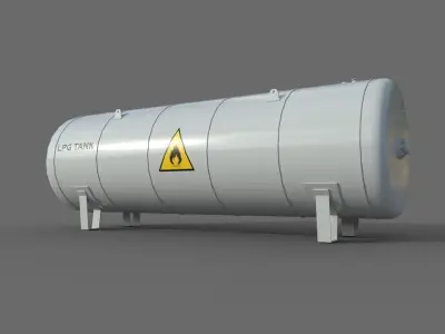 Lpg Storage Tank Low-poly 3D model
