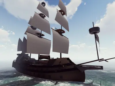 Galeon Ship-Galeon pirate ship-battle ship 3D model from CGTrader