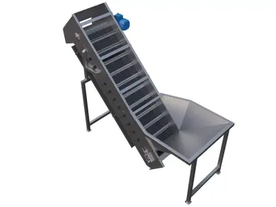 Fried food conveyor 3D model