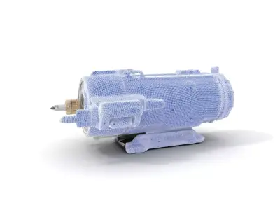 Futuristic White Minigun Model Pack Low-poly 3D model