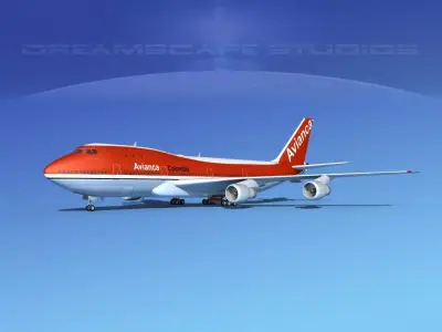 Boeing 747-100 Jumbo Jet Avianca 3D model