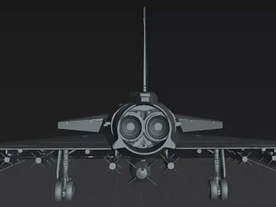 Saab AJ 37 Viggen Fighter Jet  Swedish Military Aircraft STL  3D print model