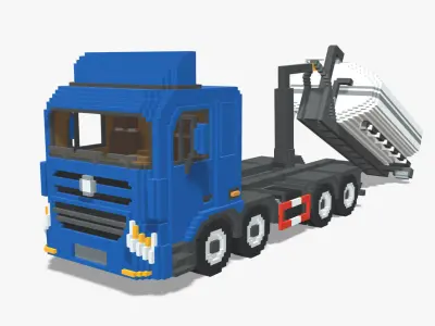 Voxel Hook lift Pack 5 Items Low-poly 3D model
