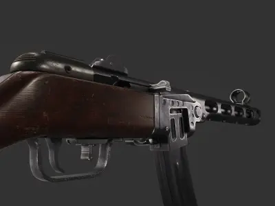 PPsH-41 Low Poly ak - rifle Low-poly 3D model