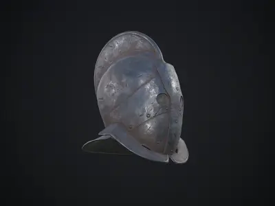 Secutor helmet Low-poly 3D model