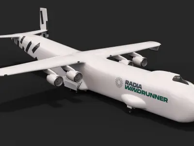 Radia Windrunner Cargo Airplane 3D model