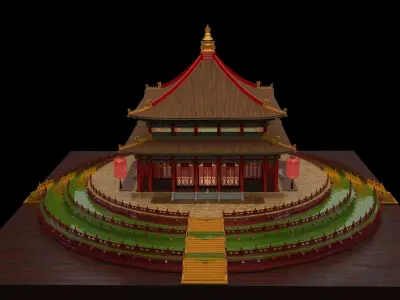 Chinese ancient  house   3D model shop