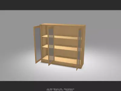 Cabinet 03 Low-poly 3D model