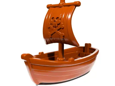Toy pirate ship 3D print model