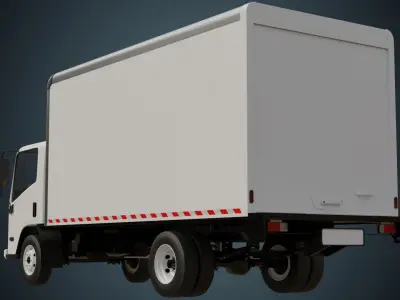 Box Truck 1A  Low-poly 3D model